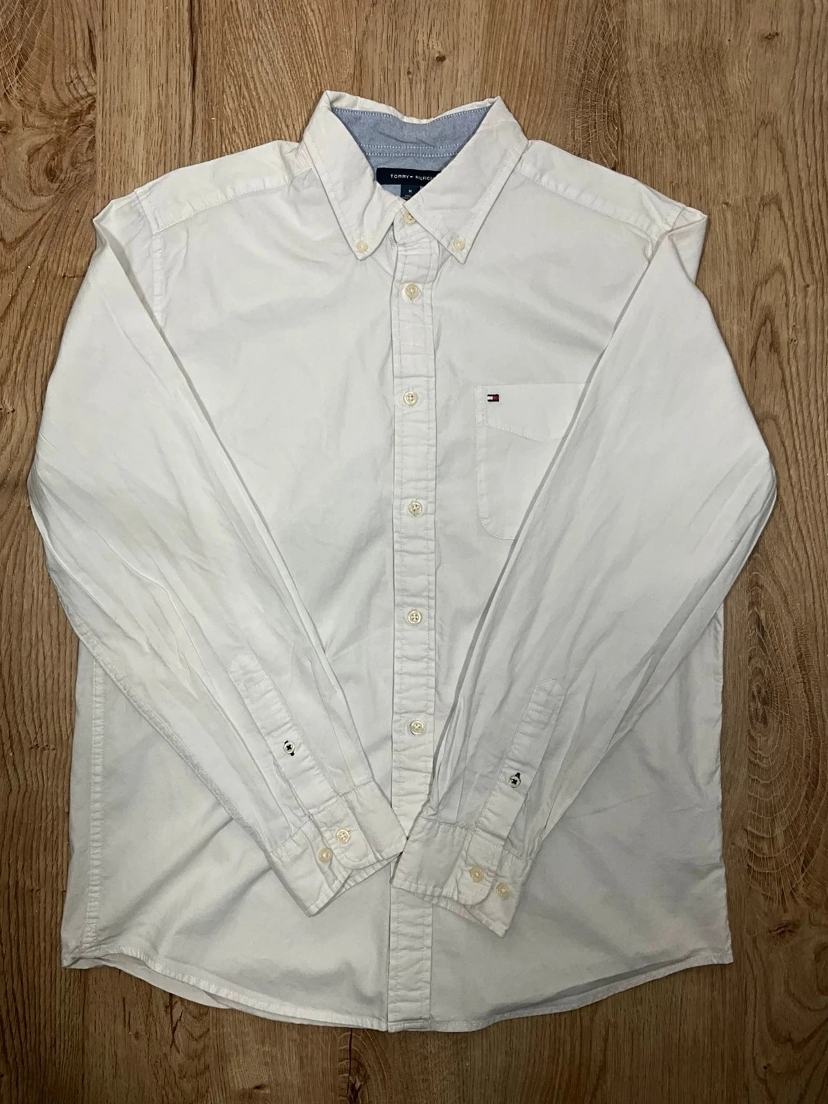 Chemise Tommy Hilfiger Classic Fit M Chic 100% Coton Blanc – photo 2